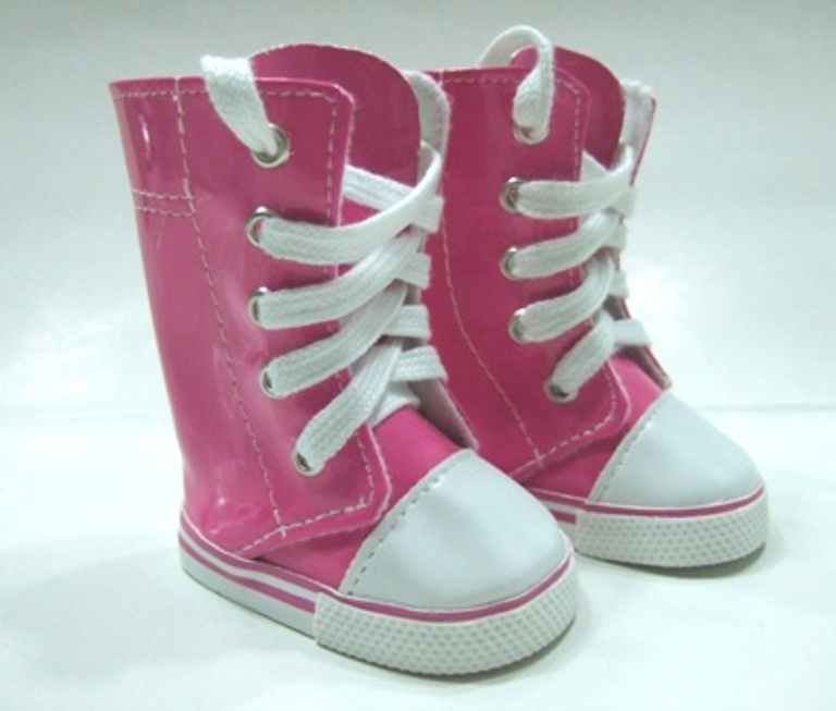 Hot Pink Vinyl Boots