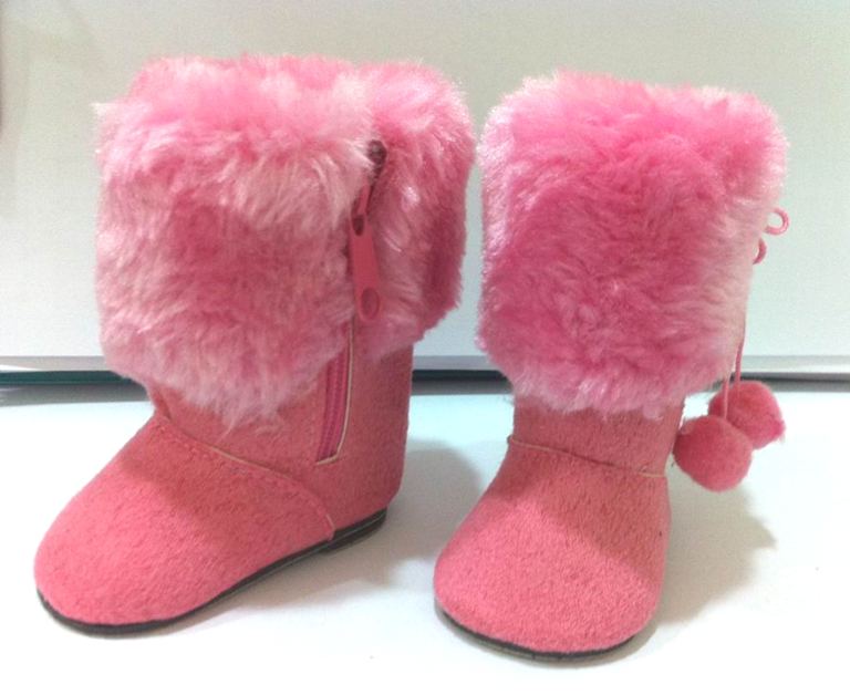 Pink Fur Top Boots